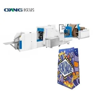 Máquina de fazer saco de papel de design novo ouyang em máquina de fazer saco de papel kraft com fundo quadrado