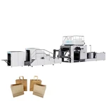Máquina automática para fazer sacolas de papel com alça plana
